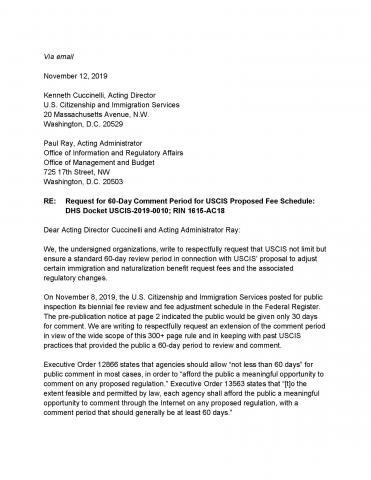 150+ Organizations and Agencies Join in Request for 60-day Comment ...