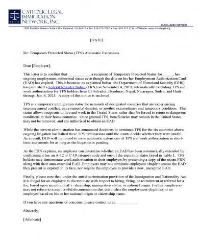 Sample Of Immigration Letter from cliniclegal.org